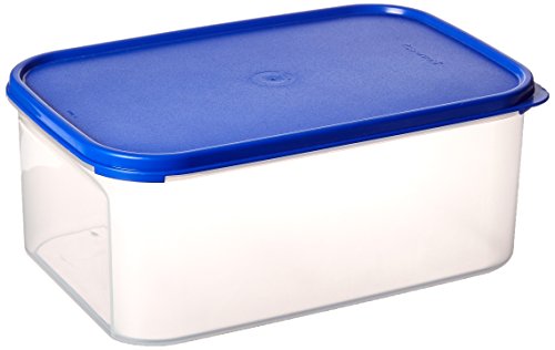 Tupperware Modular Mates Rectangular 18 Cup Brilliant Blue Food Storage Container