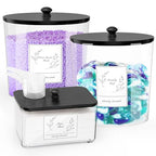 COAZEX 3 Pack Laundry Powder Container & Dryer Sheet Holder, Plastic Laundry Room Organization and Storage Jars with Lids, Labels & Scoops for Powder, Detergent, Scent Booster (Black Lid) - color: A-Clear(Black Lid)