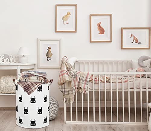Large Sized Storage Baskets with Handle,Collapsible & Convenient Home Organizer Containers for Kids Toys,Baby Clothing (Black Bats) - color: Black Bats
