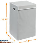 Simple Houseware Foldable Laundry Hamper Basket with Lid and Removable Bag, Gray - color: Grey