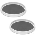 2 Set, 10 Inch Non-Skid Lazy Susan Organizers - Turntable Rack for Cabinet, Pantry Organization and Storage, Kitchen, Fridge, Bathroom Makeup Vanity Countertop, Under Sink Organizing, Spice Rack - size: 2 Pack