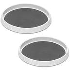 2 Set, 10 Inch Non-Skid Lazy Susan Organizers - Turntable Rack for Cabinet, Pantry Organization and Storage, Kitchen, Fridge, Bathroom Makeup Vanity Countertop, Under Sink Organizing, Spice Rack - size: 2 Pack