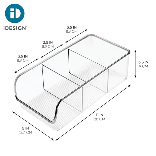 InterDesign Linus Kitchen, Pantry, Refrigerator, Freezer Storage Container, Clear - style: Pack of 1