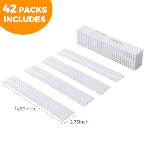 ALBAD Plastic Drawer Dividers Adjustable Drawer Organizer Dividers Separator for Tidying Clutter/Cutlery/Underwear/Socks/Clothes/Dresses/Boxes/Bins in Kitchen Bathroom Bedroom Office - color: White, size: 42