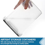 VERONES Large Tall Airtight Food Storage Containers, 10 PACK Plastic Airtight Kitchen & Pantry Organization, Ideal for Flour & Sugar Plastic Canisters with Labels - color: Black