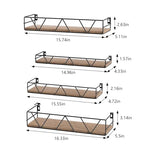 Amaoot Floating Shelves Set of 4, Home Wood Wall Shelf, Farmhouse Shelf for Bedroom, Wall Mounted Floating Shelf for Living Room, Bedroom, Bathroom, Kitchen, Office (Brown) - color: Brown-4pcs