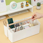 Vidifor Art Supply Organizers Caddy with Handle, Desk, Makeup Caddy and Tote (White+Pink, Large) - color: White+Pink