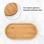 Bamboo soap Dispenser Tray, Bathroom Countertop T ray Kitchen T ray Bamboo T ray Sink Tray Dresser Jewelry Ring Dish, Comestic Holder Bathtub Organizer, Ideal for Jewelry, Cosmetics（ 24 × 8 cm） - style: Extended ellipse