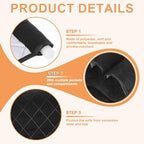 uxcell 1 Pcs Recliner Armchair Caddy, Couch Armrest Organizer with 5 Pockets for Bedside Sofa Remote Control Holders Magazine Phone Book Glasses (Black, 35"x13") - color: Black
