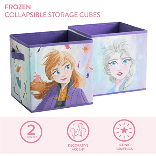 Polycanvas Disney Frozen 2 Collapsible Storage Cubes, Set of 2, 10"x10" - color: Frozen 2