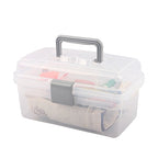 BangQiao Multipurpose Plastic Storage Container Box with Handle and Latch Lock, Clear Gray - color: clear/gray