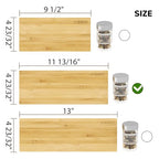 AMBIRD Bamboo Spice Drawer Organizer with Non-slip Mat,4 Tier - 2 Set Jar Spice Rack Tray From 12''to 24'',Hold up 48 Jars Seasoning Organizer for Kitchen,Cabinet,Drawers,Countertop - size: 8 Pcs x 11.8'' W, style: Natural