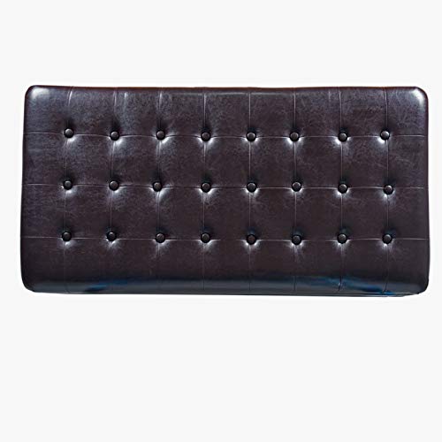 HomePop Deluxe Tufted Storage Bench with Hinged Lid, Espresso - color: Espresso