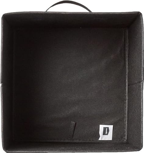 Amazon Basics Collapsible Fabric Storage Bins Organizer with Handles, Sturdy, Foldable, 10.5" x 10.5" x 11", Black, 6-Pack - color: Black, size: 10.5"x10.5"x11"