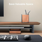 UPERGO Walnut Desk Tray with Pen Holder Set, Natural Wooden Desk Drawer Organizer Office, Organizer Tray for Keys, Pen, Watch - style: desk drawer with pen holder