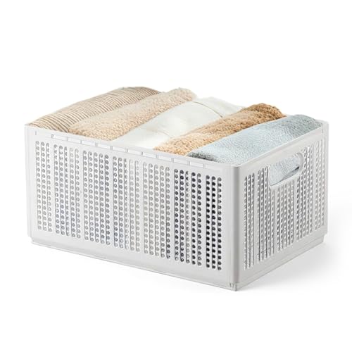 Wardrobe Clothes Organizer, 5 or 7Grids Closet Jean Storage Bins with Handles Drawer Organizer for Clothing Foldable Drawer Dividers with Adjustable for Sweater, Pants (Large 5 Grids: 4 Baffles) - size: Large 5 Grids: 4 Baffles