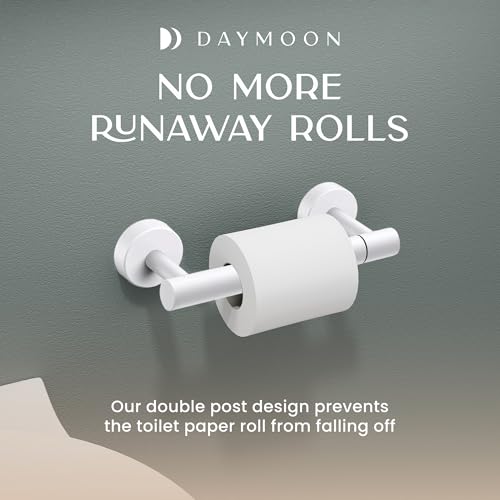 Day Moon™ - Toilet Paper Holder - Modern Roll Holder for Bathroom - 1 Pack - Wall Mount - Classic, White - color: White, size: Classic 1 Pack