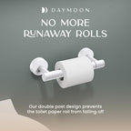 Day Moon™ - Toilet Paper Holder - Modern Roll Holder for Bathroom - 1 Pack - Wall Mount - Classic, White - color: White, size: Classic 1 Pack