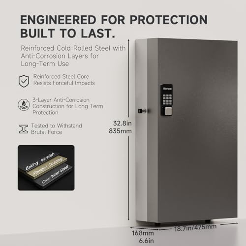 360-Key Smart Key Lock Box Wall Mount – Commercial Key Cabinet with App, Keypad, Bluetooth & WiFi Unlock (Sold Separately), Access Log Tracking, Key Management System for School, Office - size: 360 keys(Smart)