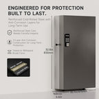 WeHere 360-Key Smart Key Lock Box Wall Mount – Commercial Key Cabinet with App, Keypad, Bluetooth & WiFi Unlock (Sold Separately), Access Log Tracking, Key Management for School, Property, Office - size: 360 keys(Smart)