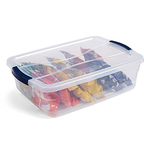 Rubbermaid Cleverstore 17 Qt Clear Storage Bins with Lids, 6-Pack, Stackable, BPA-Free, Made in USA - size: 17 Qt – 6 Pack