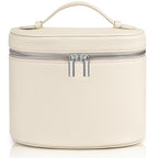 Makeup Bag Vanity Case Cosmetic Bag with Removable Divider Travel Toiletry Bag for Women Portable Make up Box Organizer, Beige - color: Beige
