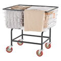 VEVOR Wire Laundry Cart, 2.8Bushel Wire Laundry Basket with Wheels, 26.7''x21.7''x26.4'' Commercial Basket Cart, Steel Frame with Chrome Finish, 4" Casters - size: 2.8 Bushel--26.7''x21.7''x26.4''