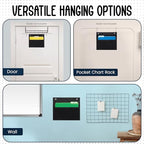 Essex Wares - 1 Pocket File Pocket Chart, Black - Versatile Wall Hanging File Folder Organizer for Classroom, Office, Home, and More - Wall Folder Organizer - Single Pocket - size: 1 Pocket