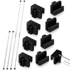 12 Pcs Metal Adjustable File Cabinet Rails Set Include 8 Hanging File Rail Clips 4 Cabinet Dividers Bars Suitable for Cabinets with Drawer Thickness Less Than 1/8 Inch (Silver,25 Inch-46 Inch) - color: Silver, size: 25 Inch-46 Inch