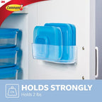 Command Medium Caddy, Holds up to 2 lb, 7.5" x 2.1" x 2.1", 1 Caddy with 4 Strips, Damage-Free Organization Wall Mount to Cabinet, Kitchen, Pantry, Closet, or Under Sink - color: Transparent