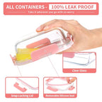 GULFLIN Glass Meal Prep Containers 12-Pack, 22oz Glass Food Storage Containers with Lids, Air-Tight, Leak-Resistant, Freezer to Microwave Safe-Pink Set - color: 22oz,Same Size - 12 Pack,Pink Set