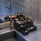 Cologne Organizer for Men with 3 Drawers - Mens Vanity Organizer, Perfume Stand & Cologne Shelf - Bathroom Countertop Storage for Shaving Kit, Skincare - Dresser Organizer, Gifts for Men