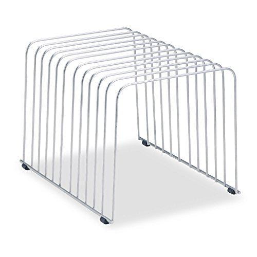 Fellowes Desktop Organizer, 11 Sections, 9" x 11.375" x 8", Wire, Silver (72012) | (72012) - size: 1 Count (Pack of 1)