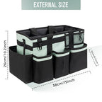 SCAVATA Wearable Cleaning Caddy, Cleaning Caddy Supplies Organizer with Handle & Shoulder Straps for Housekeepers, Under Sink & Car Cleaning Tool Organizers Bag with 4 Foldable Divider (Celadon) - color: Celadon
