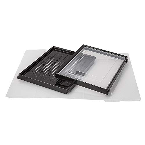 OnDisplay Clik Stackable Interlocking Shoe Box System (Medium Clear/Black, Set of 2) - color: Medium Clear/Black, size: Set of 2