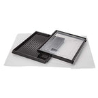 OnDisplay Clik Stackable Interlocking Shoe Box System (Medium Clear/Black, Set of 4) - color: Medium Clear/Black, size: Set of 4
