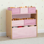 Delta Children - GapKids 6 Bin Toy Organizer - Greenguard Gold Certified, Blush Pink - color: Blush Pink