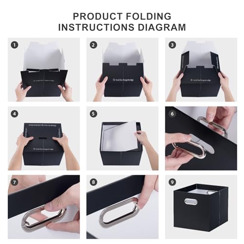 Oterri Cardboard File Organizer Box for Hanging File Folders Letter Size,Large File Box for Computer Desk,File Cabinet,Working Home,Office,Classroom (Black, Letter Size - 1 Pack) - color: Black, size: Letter Size - 1 Pack-Large