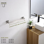 KOKOSIRI 16-Inch Single Towel Bar, Bathroom Kitchen Towel Holder, Wall Mounted SUS304 Stainless Steel Towel Rack, Brushed Nickel, B4003BR-L16 - color: Brushed Steel, size: 16-Inch