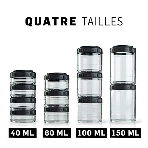 BlenderBottle GoStak 100cc 3Pak - Black Color Black Style: 100cc 3-Pak, Model: C00315 - color: Black, size: 100cc (Pack of 3)