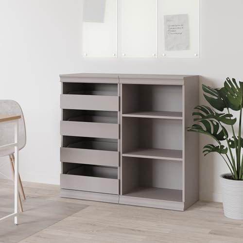 ClosetMaid 4598 Modular Storage Stackable Unit with 4 Drawers, Taupe - color: Taupe