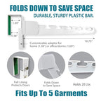 Wonder Hanger Over The Door 3-Pack Organizer for Clothes Hangers, Space-Saving Cascading Hanger Hooks, White - size: 3-Pack
