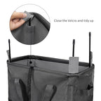 ZERO JET LAG Slim Laundry Hamper With Handles Collapsible Laundry Basket Thin Dirty Clothes Basket Narrow Laundry Bag Foldable Dirty Cloth Hamper 45L (24 inches,Grey) - color: Gray (With Handles)