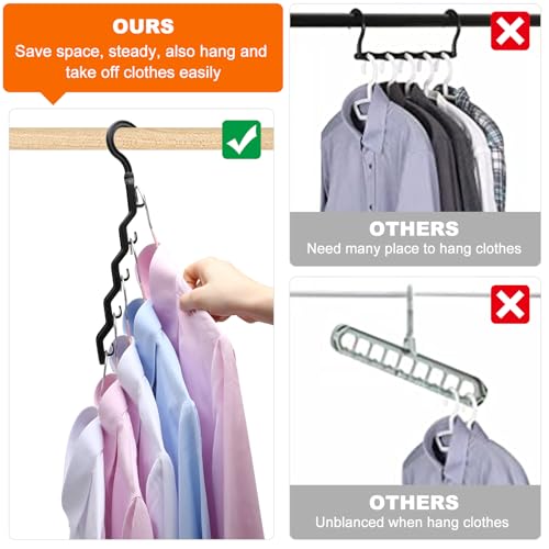 Closet Organizers and Storage,Upgraded Organization and Storage Clothes Hanger,10 Pack College Dorm Room Essentials,Sturdy Space Saving Hangers for Thick Clothe - size: 10Pack