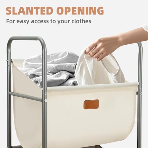 STORAGE MANIAC Vertical Rolling Laundry Hamper, 4 Section Laundry Sorter with Wheels and 2 Breaks, 4-tier Laundry Baskets for Small Space, Dorm, Laundry Room, Closet, Multicolored 4-tier - color: Multicolored, size: 4 Tier