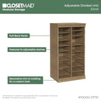 ClosetMaid Modular Adjustable Divided Storage Shelving Unit Organizer, 15.94-Inch D x 40.3-Inch H x 21.38-Inch W, Sand - color: Sand