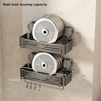 VOLPONE Shower Caddy Suction Cup No Drilling Suction Cup Shower Shelf Heavy Duty Bathroom Shower Organizer Storage Rack Adhesive with Towel Bar Hooks (3-Pack, Matte Gray) - style: Suction Cup Rectangle with Towel bar 3 Tier Gray