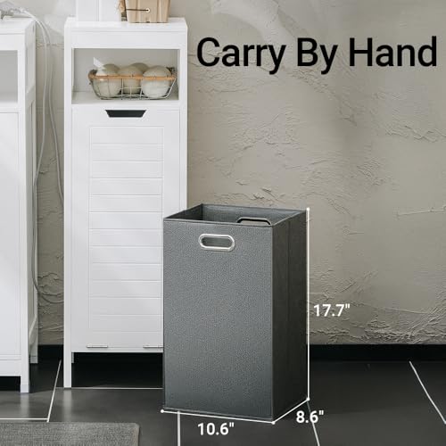 Haotian Small Tilt-Out Laundry Hamper Cabinet, Skinny Bathroom Storage Cabinet for Clothes Organization with Hidden Basket & Shelf, White BZR122-W - color: White, size: with 1 Shelf & 1 Hamper