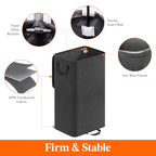 Lifewit Single Laundry Hamper with Lid and Removable Laundry Bags, Large Collapsible 1 Dividers Dirty Clothes Basket with Handles for Bedroom Laundry Room Closet Bathroom College, 100L Black - color: Black, size: 100L