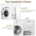 Picowe Magnetic Laundry Storage, Large Lint Holder Bin, Space-Saving Trash Container Hanging on Dryer, Washer or Wall Mount (Gray White) - size: L - White